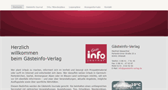 Desktop Screenshot of gaesteinfo-verlag.de